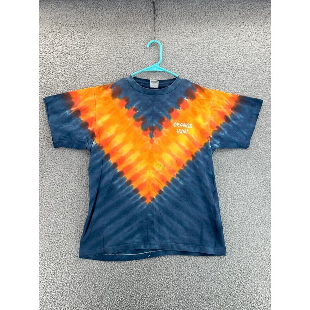 Vintage SUNDOG T Shirt Men's Medium 90s Tie Dye V-Shape Hippie Single Stitch USA